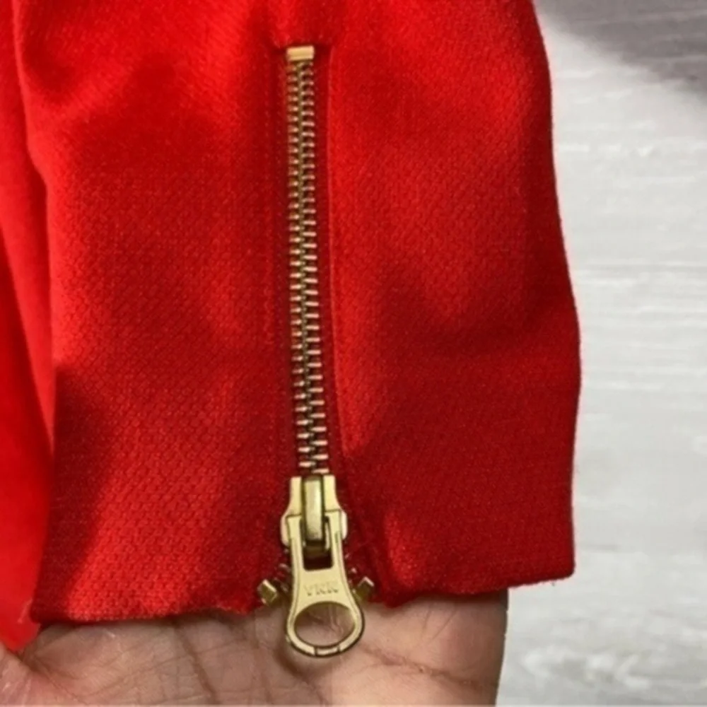 J. Crew Double Zip Shift Dress Size 10 Color Red